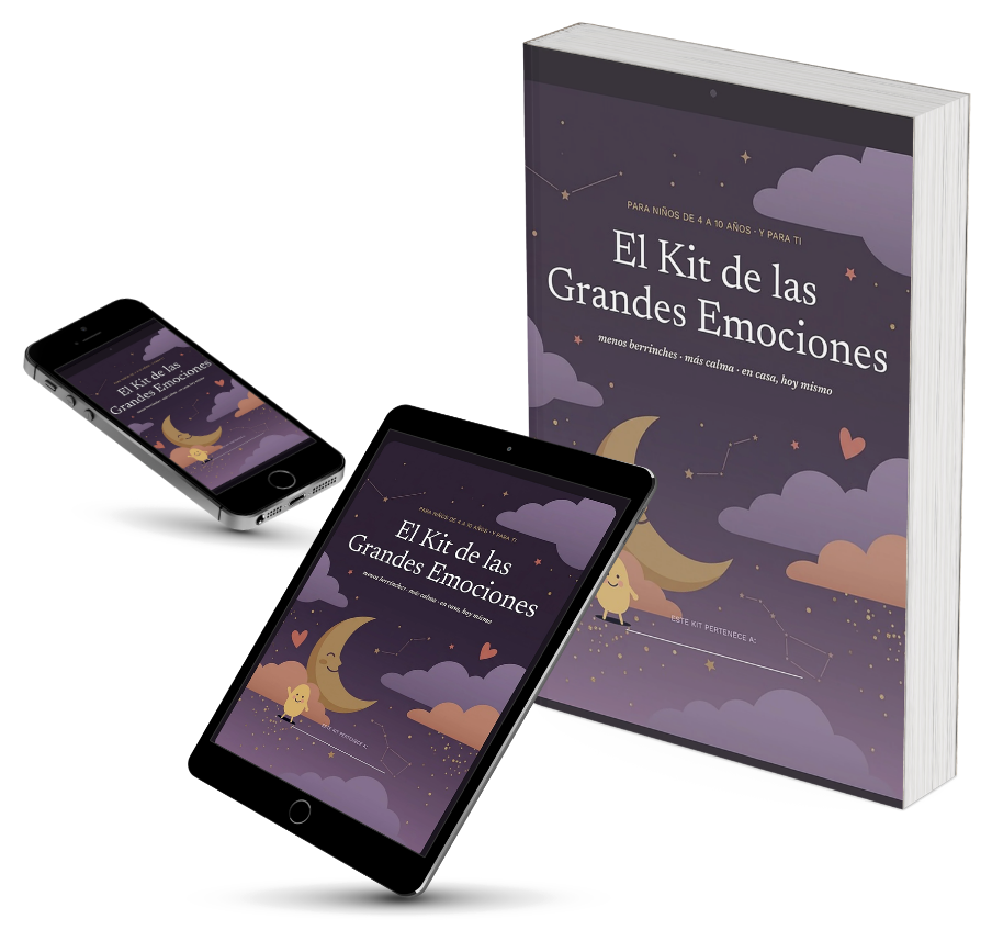 El Kit de las Grandes Emociones en libro, tablet y móvil